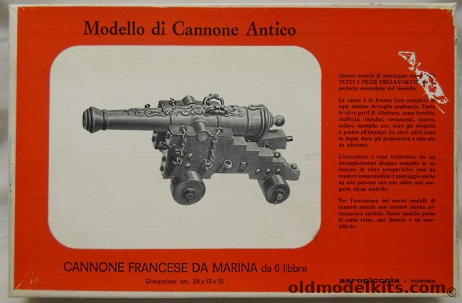 Aeropiccola French Naval Cannon 17th Century plastic model kit
